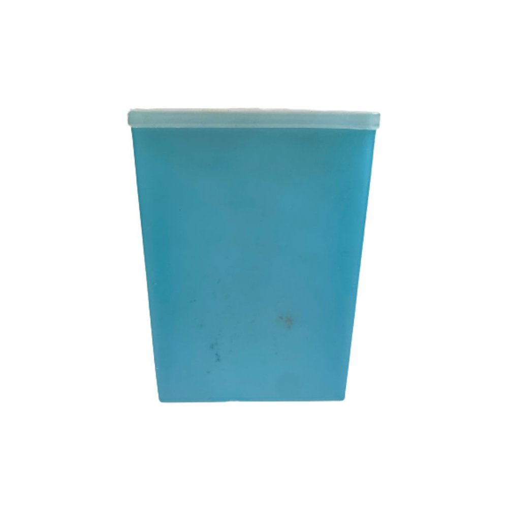 Vintage Tupperware Blue Ice Cream Keeper #484-2 For Half Gallons lid 486-6